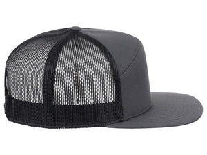 Richardson 168 7 Panel Trucker Cap (CHARCOAL/BLACK -SPLIT)