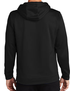 Performance Fleece Pullover Hooded Sweatshirt- Black